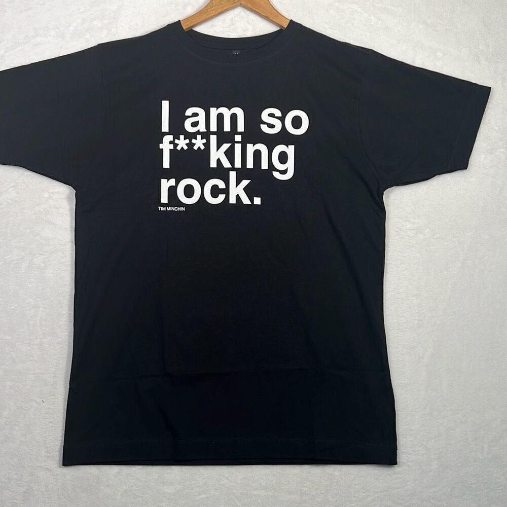 Tim Minchin concert release “I am so F**king rock”‎ Black T-shirt Men Medium New